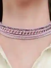 Розовый чокеры
