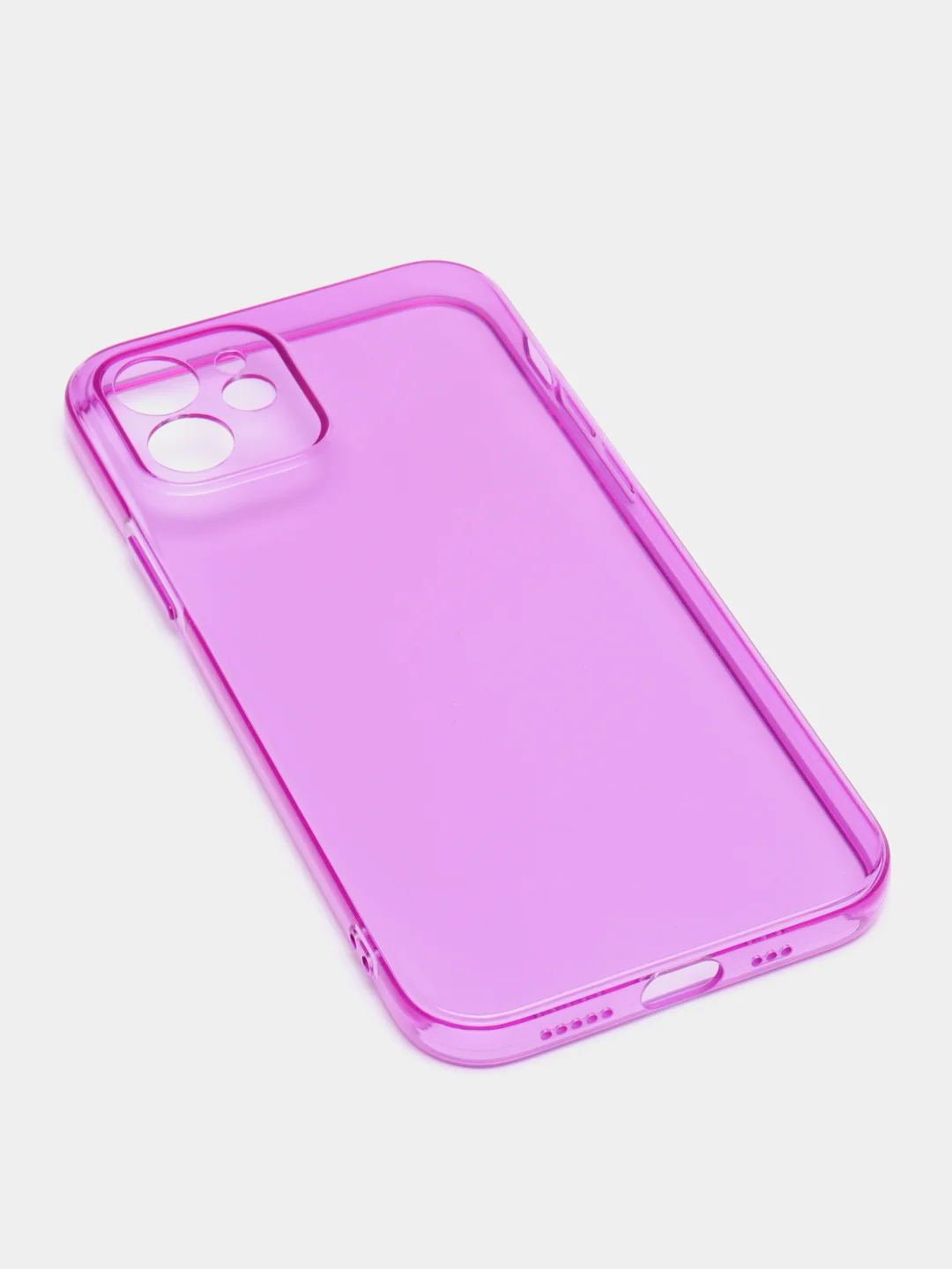 Пурпурный яркий силиконовый чехол iPhone XR, 11, 12 Mini, 12 Pro, 12 Pro Max