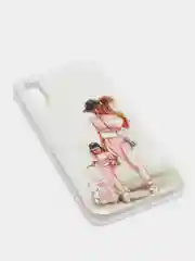 Бежевый чехол Samsung Galaxy A01 / M01, Самсунг Галакси А01 / М01 с рисунком