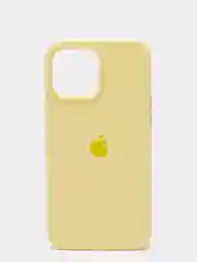 Горчичный чехол для iPhone 13, Pro, Max, Silicone закрытый низ с логотипом