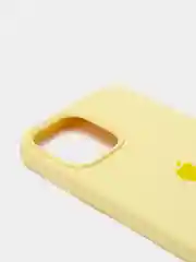 Горчичный чехол для iPhone 13, Pro, Max, Silicone закрытый низ с логотипом