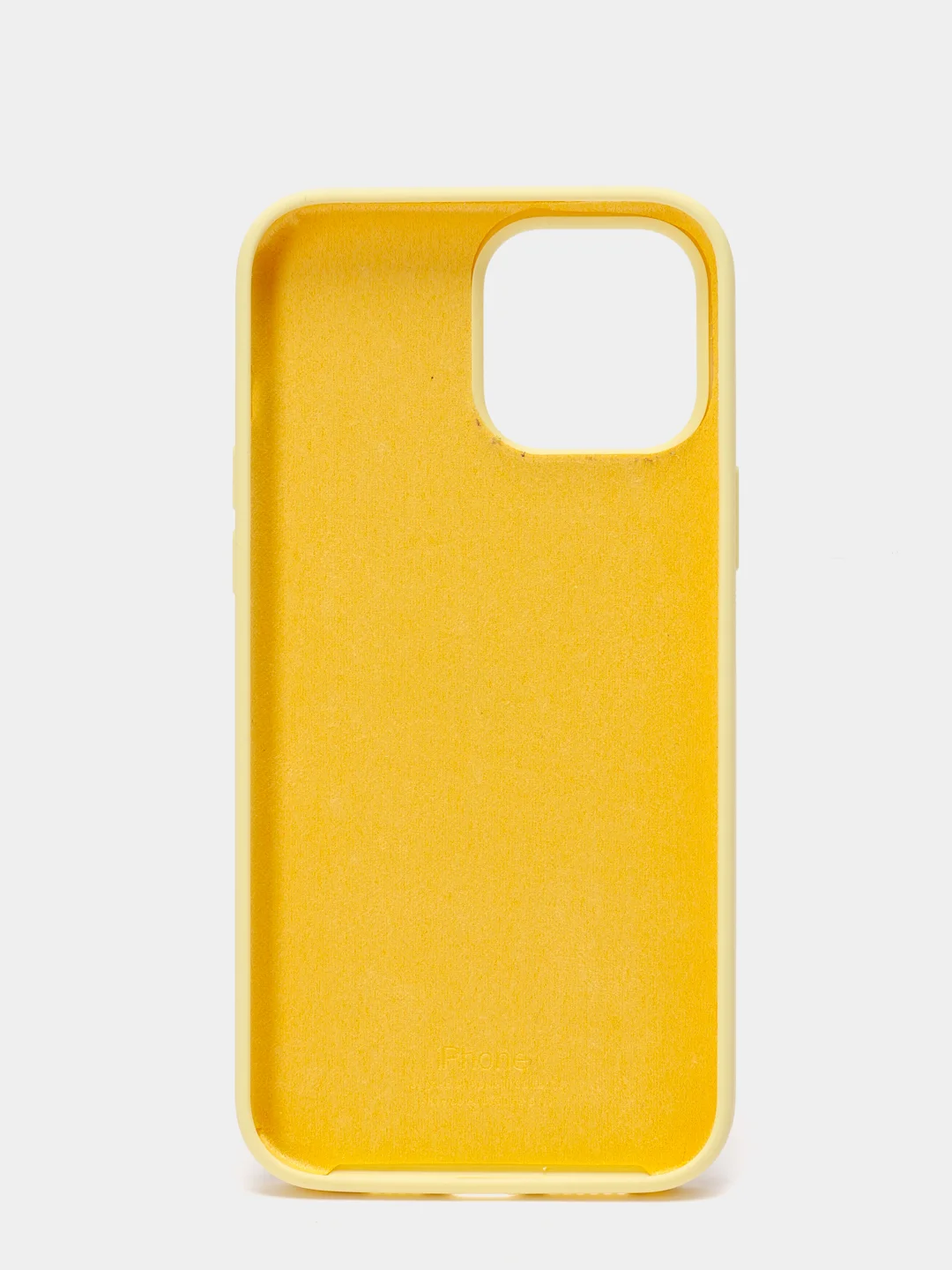 Горчичный чехол для iPhone 13, Pro, Max, Silicone закрытый низ с логотипом