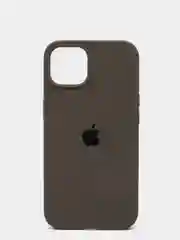 Хром чехол для iPhone 13, Pro, Max, Silicone закрытый низ с логотипом