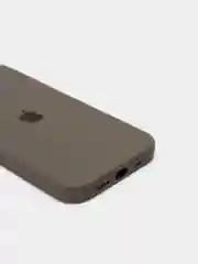 Хром чехол для iPhone 13, Pro, Max, Silicone закрытый низ с логотипом