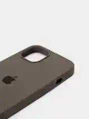 Хром чехол для iPhone 13, Pro, Max, Silicone закрытый низ с логотипом
