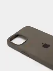Хром чехол для iPhone 13, Pro, Max, Silicone закрытый низ с логотипом