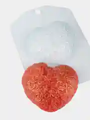 Форма "Сердце из роз" для мыла, шоколада пластиковая