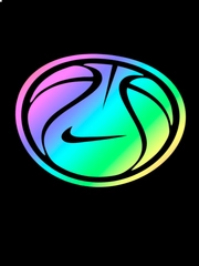 Голографический стикер на ноутбук или телефон "Мяч с логотипом Nike"