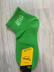 Зеленый носки неоновые, с надписью, короткие