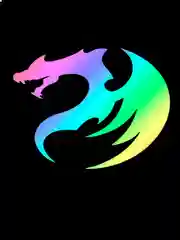 Dragon sticker "Наклейка дракона" - голографическая наклейка стикер без фона