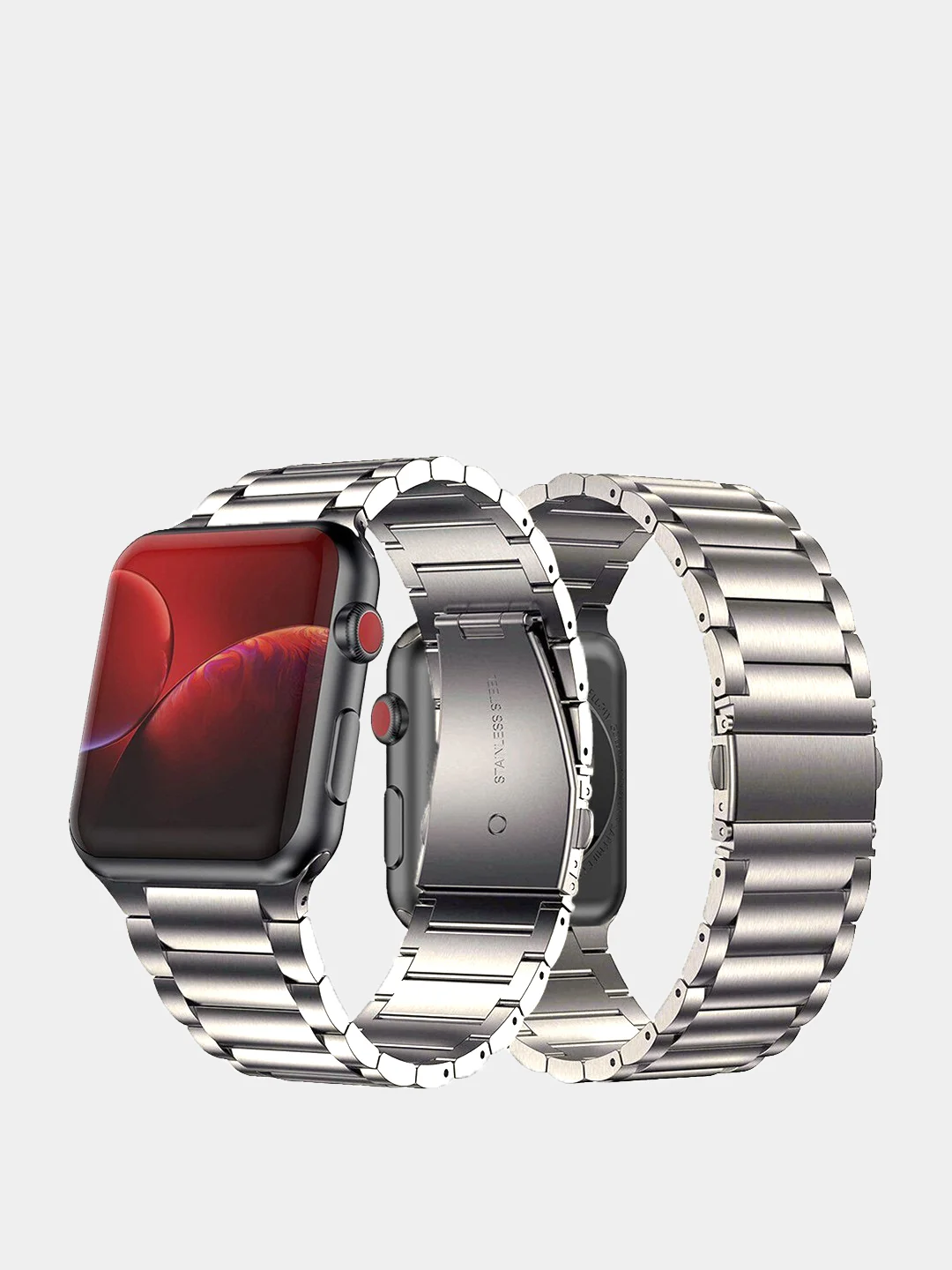 Серебряный ремешок для Apple Watch, стальной