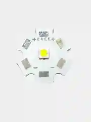 Светодиод мощный CREE XPE  1W 2.8-3V 0.350A 4000K на радиаторе 20мм
