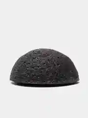 Черный конжаковый спонж для умывания