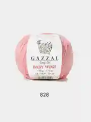 Коралловый меланж пряжа  Gazzal Baby Wool  20% Кашемир 40% Акрил 40% Мериносовая шерсть 50г 175м