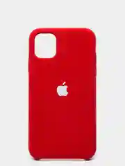 Чехол силиконовый Silicone Case для iPhone 11, красный, c логотипом