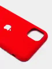 Чехол силиконовый Silicone Case для iPhone 11, красный, c логотипом