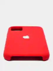 Чехол силиконовый Silicone Case для iPhone 11, красный, c логотипом