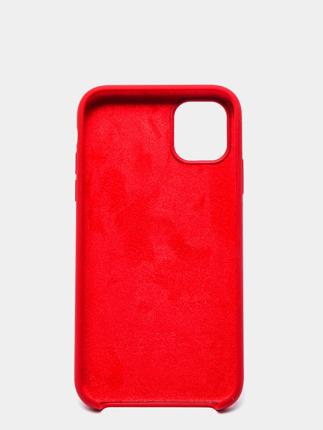 Чехол силиконовый Silicone Case для iPhone 11, красный, c логотипом
