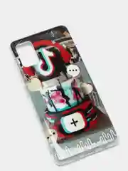 Коричневый чехол Samsung Galaxy A41 (Самсунг Галакси А41) чехол силиконовый с рисунком