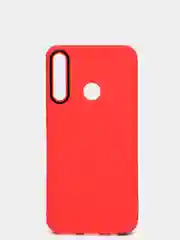 Красный чехол усиленный с рамкой для Huawei Y7 Prime 2020, силиконовый