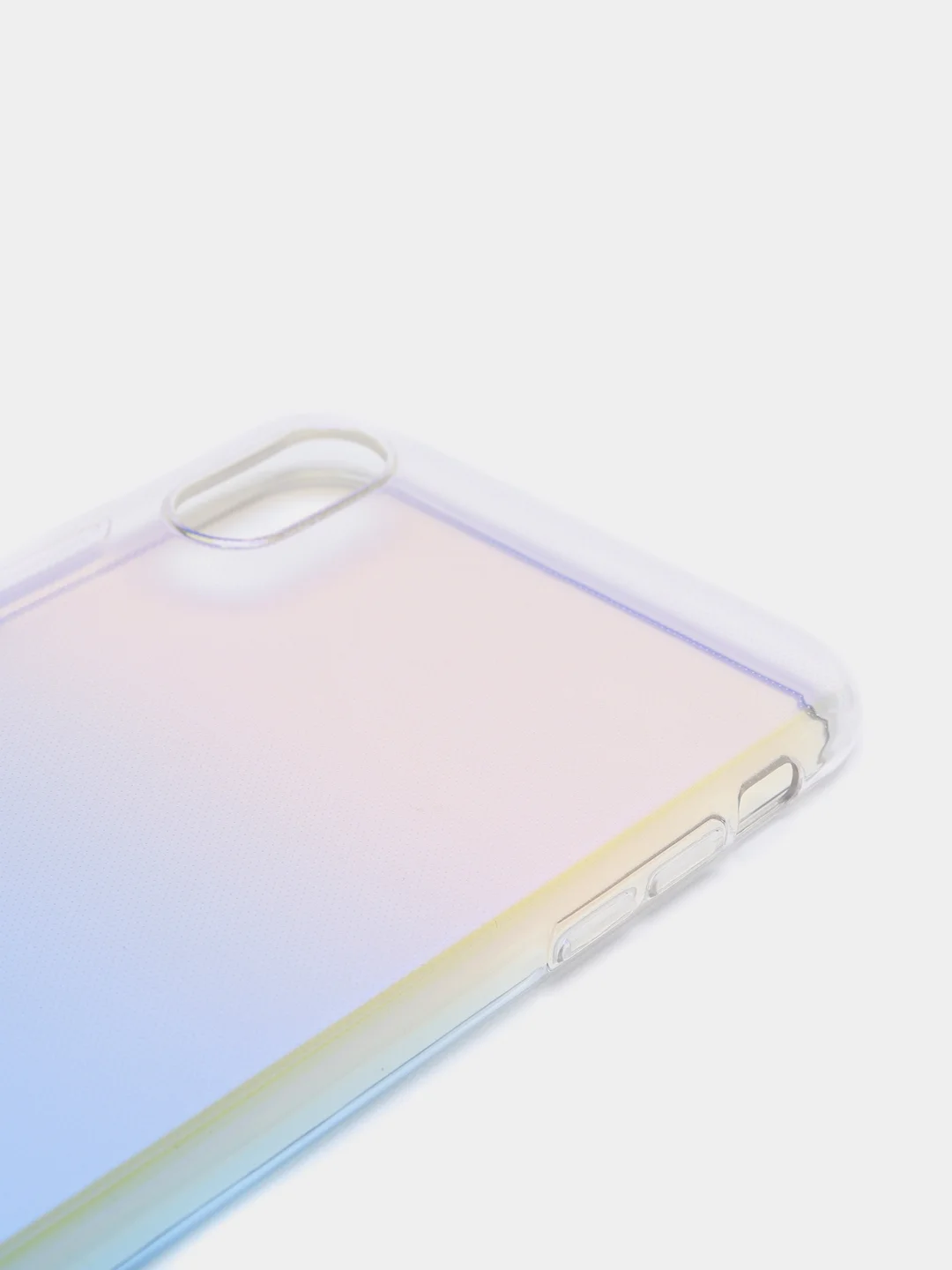 Голубой чехол iPhone XR, Xs Max силиконовый прозрачный с градиентом