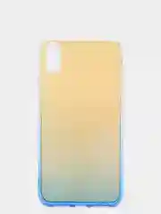 Голубой чехол iPhone XR, Xs Max силиконовый прозрачный с градиентом