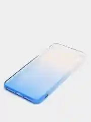 Голубой чехол iPhone XR, Xs Max силиконовый прозрачный с градиентом