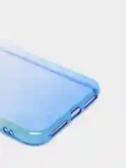 Голубой чехол iPhone XR, Xs Max силиконовый прозрачный с градиентом