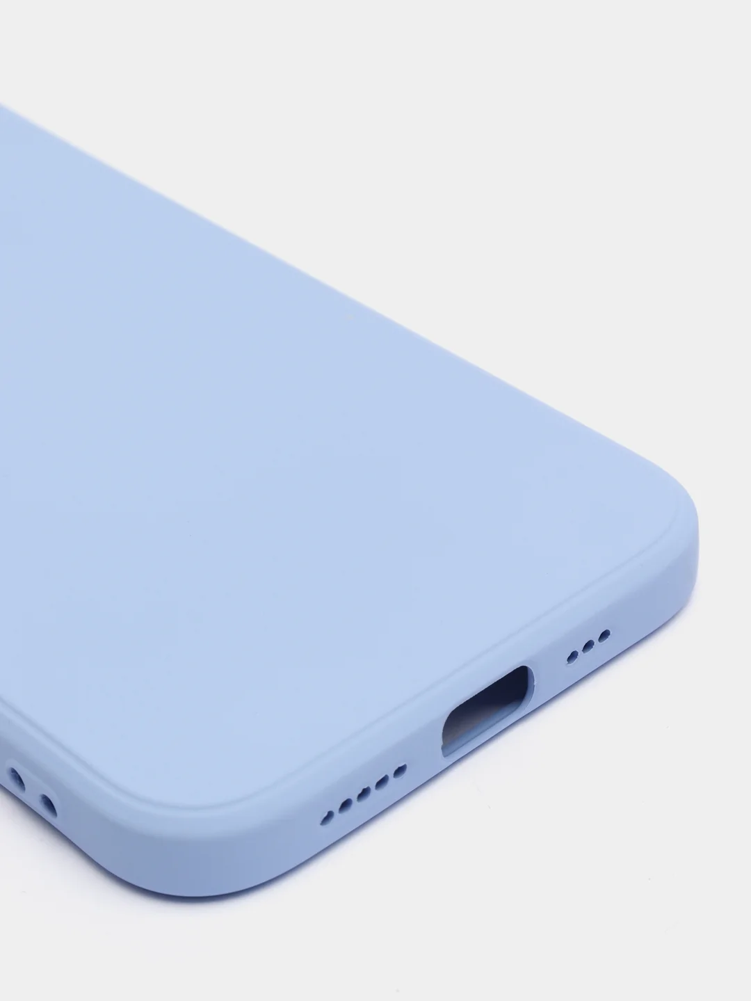 Голубой чехол iPhone 11 13 12 Pro Mini силиконовый ( Айфон Про Мини )