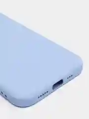 Голубой чехол iPhone 11 13 12 Pro Mini силиконовый ( Айфон Про Мини )