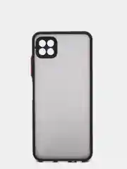 Черный матовый чехол для Samsung A22S, A03S, A12, A22, A32, A52, A72, M12, M32
