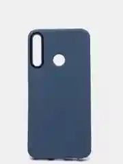 Синий чехол усиленный с рамкой для Huawei Y7 Prime 2020, силиконовый