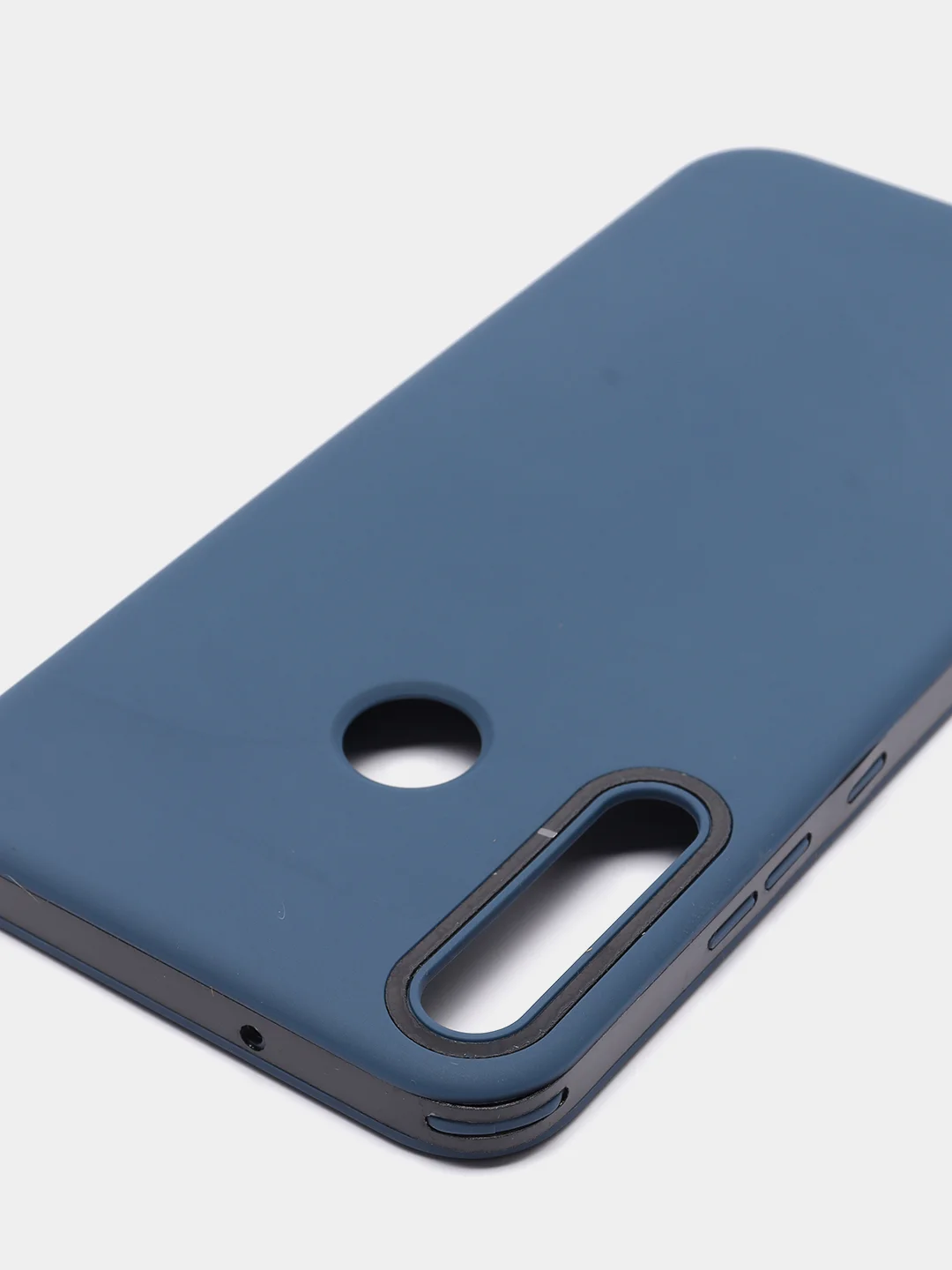 Синий чехол усиленный с рамкой для Huawei Y7 Prime 2020, силиконовый