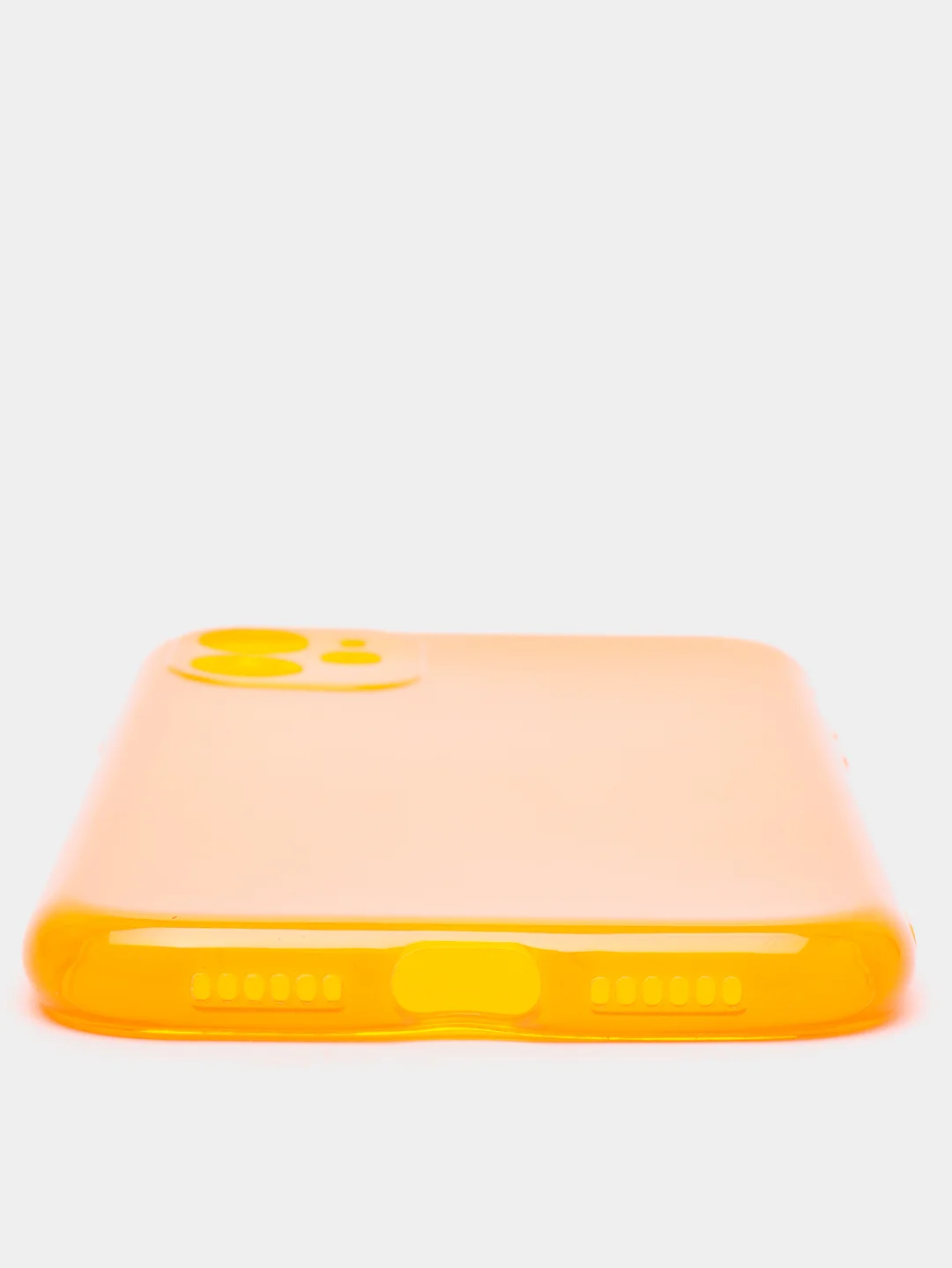 Оранжевый яркий силиконовый чехол iPhone XR, 11, 12 Mini, 12 Pro, 12 Pro Max