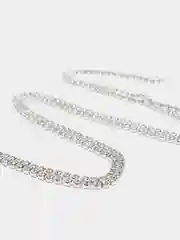 Серебряный лента стразовая 2 мм, 2,5 мм, 3 мм   1 метр