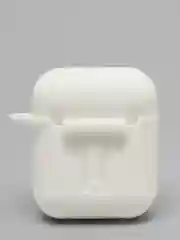 Белый чехол для AirPods c карабином