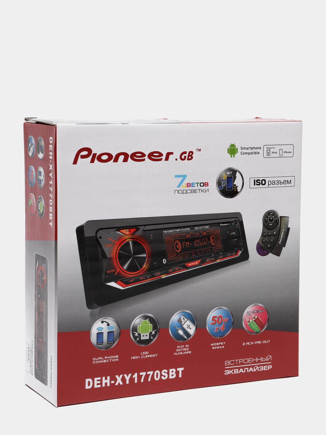 Автомагнитола Pioneer GB DEH-XY1770SBT, Bluetooth, 1 din купить по цене  4690 ₽ в интернет-магазине KazanExpress