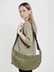Зелёный хаки сумка тканевая, унисекс