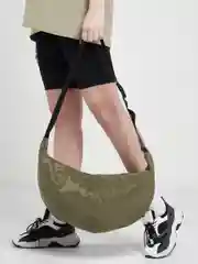 Зелёный хаки сумка тканевая, унисекс