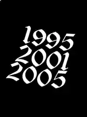Белый наклейки без фона "Годы рождения 1995-2005", голографические, три цвета