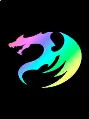Ледяной dragon sticker "Наклейка дракона" - голографическая наклейка стикер без фона
