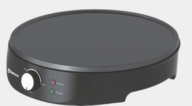 Черный блинница Sakura SA-7421, 1200 Вт