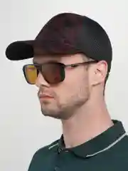 Багровый бейсболка хаки с сеткой