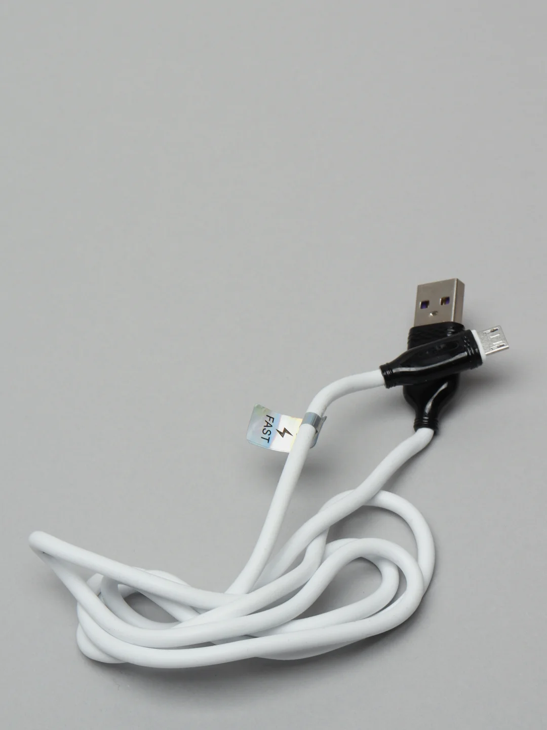 USB кабель (быстрая зарядка) мягкий силикон ECUSIN с выходом iPhone Lightning/Micro-USB