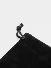 Черный мешочек для украшений подарочный бархат