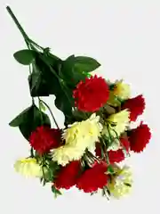 Искусственные цветы. Кустовые гвоздики (двухцветный букет). Высота: 37 см. D цветка: 5 см