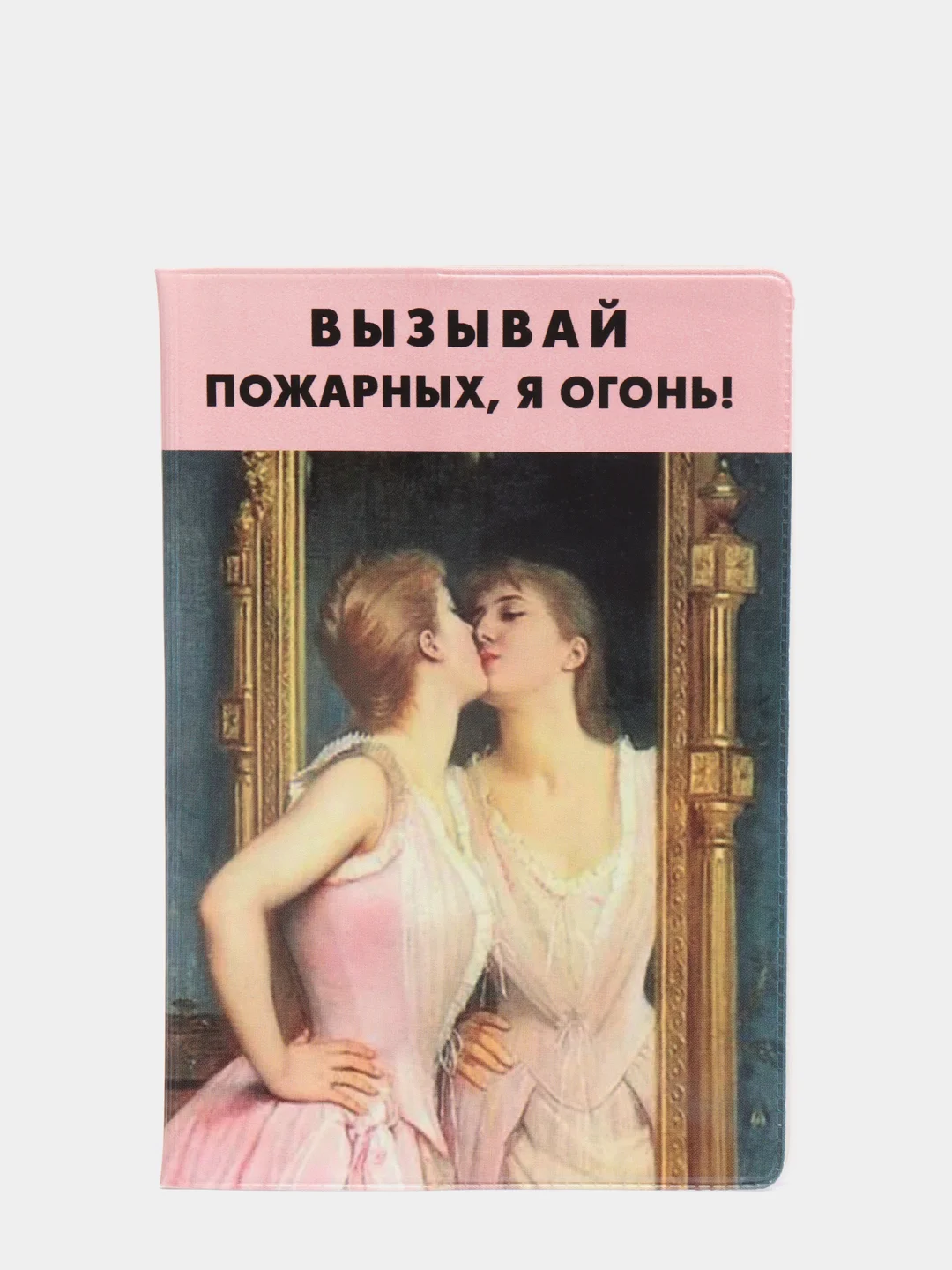 Голубой обложка на паспорт, с принтом