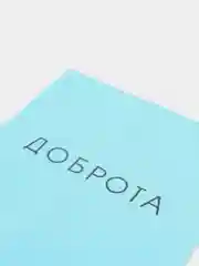 Небесно-голубой обложка на паспорт, с принтом