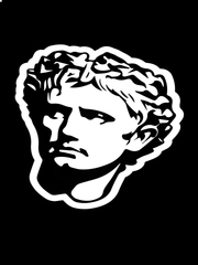 Наклейка переливающаяся "Гай Юлий Цезарь", без фона, на любую поверхность