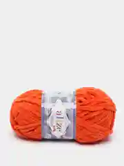 Оранжевый пряжа плюшевая Alize Velluto